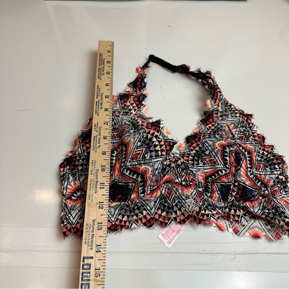 PINK Victoria's Secret Black and White Embellished Bustier Bralette halter - Picture 3 of 6